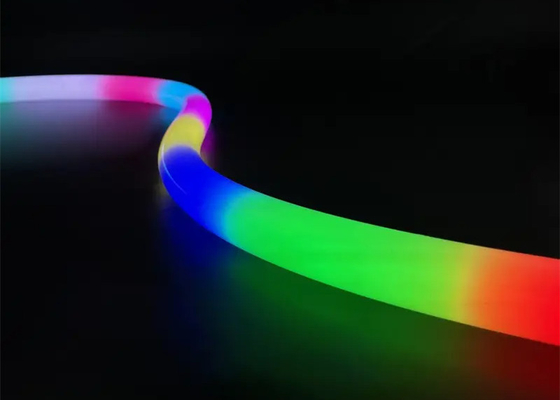 360° Στρογγυλό 25mm Μαγικό χρώμα Εξωτερικό έλεγχο Ψηφιακή φωτεινή γραμμή διευκρινίσιμο RGB Led Neon