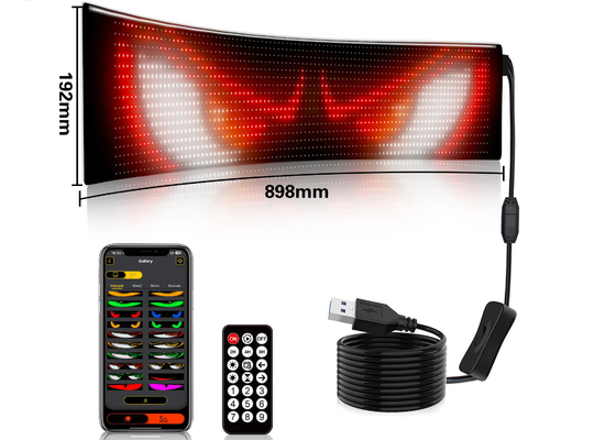 5VDC USB / 2A Super Truck Demon Eye LED μαλακή οθόνη APP προγραμματισμός Bluetooth οθόνη διαφήμισης αυτοκινήτων κακά μάτια