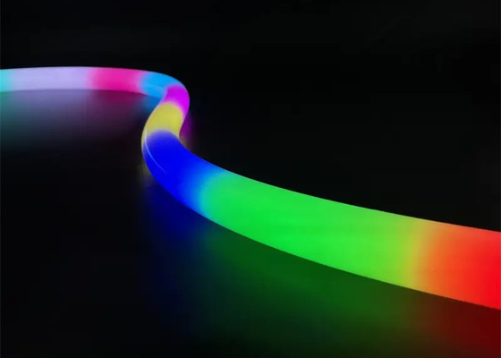 Ψηφιακή φωτεινή γραμμή διευθύνσιμη RGB Led Neon 360 ° Στρογγυλό 25mm Μαγικό χρώμα Εξωτερικό έλεγχο