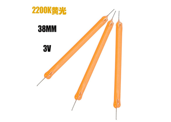 Dc3v 38MM COB LED Filament 2200k 2700K 6500K Κερματικά μέρη λαμπτήρων με νήματα