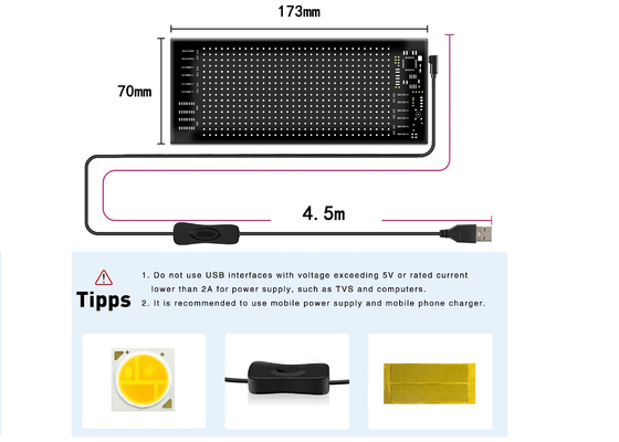 Ευέλικτο LED Πίνακα 16*32 App Control Προγραμματιζόμενο μήνυμα περιστροφή οθόνης Ευέλικτο LED Πίνακα αυτοκινήτου