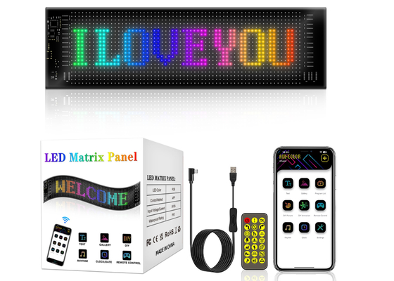 Εφαρμογή Ελέγχου Πίνακας LED 20 * 64 Ευέλικτο USB Προγραμματισμό Προσαρμοσμένο περιήγηση μήνυμα Σημάδια αυτοκινήτων Ψηφιακή οθόνη
