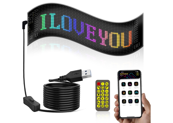 Εφαρμογή Ελέγχου Πίνακας LED 20 * 64 Ευέλικτο USB Προγραμματισμό Προσαρμοσμένο περιήγηση μήνυμα Σημάδια αυτοκινήτων Ψηφιακή οθόνη