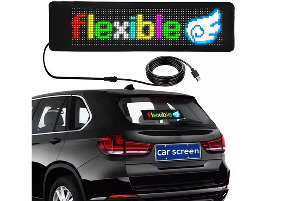 Προγραμματιζόμενο DIY scrolling text 5V USB ασύρματο έλεγχο RGB ευέλικτο LED σήμα αυτοκινήτου για διαφήμιση