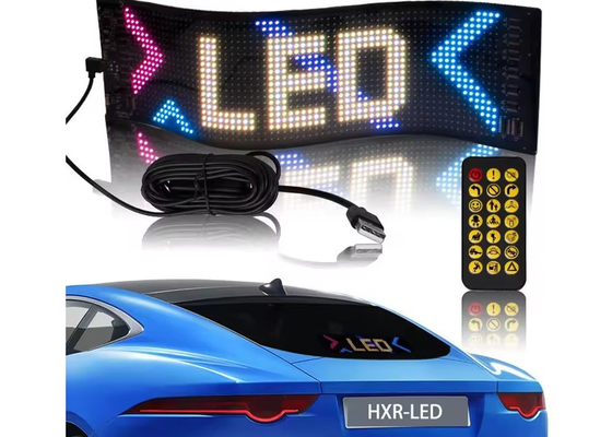 Προγραμματιζόμενο DIY scrolling text 5V USB ασύρματο έλεγχο RGB ευέλικτο LED σήμα αυτοκινήτου για διαφήμιση