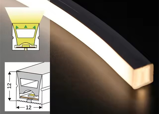 Ελαστικός φωτισμός με νεόνιο 1212 λωρίδας 12 * 12MM με ενσωματωμένη οροφή χωρίς κύριο φως