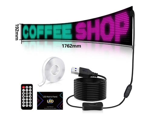16*192 LED Smart Soft Screen App Control Car Pixel Display Για διαφημιστικές πινακίδες καταστημάτων