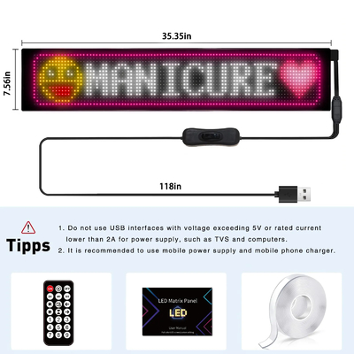 DIY LED Σημείωση Ματρίκης Πίνακα Εικονίδιο Ελέγχου APP για το κατάστημα Πίνακα Πίνακα Μπαρ Αυτοκίνητο Νέο Μέγεθος 1696 Plus
