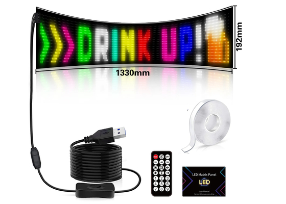 Απομακρυσμένη ρύθμιση RGB προγραμματιζόμενη οθόνη, διαφήμιση παράθυρο καταστήματος LED μαλακή οθόνη