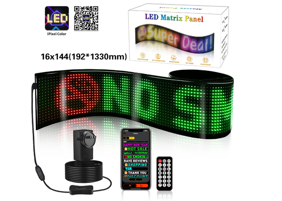 Απομακρυσμένη ρύθμιση RGB προγραμματιζόμενη οθόνη, διαφήμιση παράθυρο καταστήματος LED μαλακή οθόνη