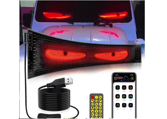 5VDC USB/2A Φωτός Ερυθρός Διάβολος Μάτι Φορτηγό Παρμπρίζ LED Σημάδι Δαίμονας Μάτι LED Φωτό για Μοτοσυκλέτα