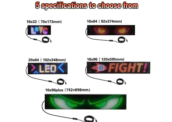Διαφήμιση Σκρολόινγκ LED Car Sign Board Προγραμματιζόμενο App Control Εξωτερικές πλήρεις χρωματικές LED πινακίδες