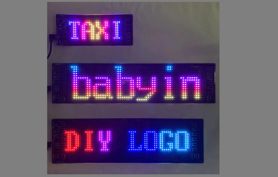 DIY LED παράθυρο οθόνης ταξί LED οθόνη για διαφήμιση αυτοκινήτων προσαρμόσιμο σχεδιασμό για JDM, διαφήμιση αυτοκινήτων