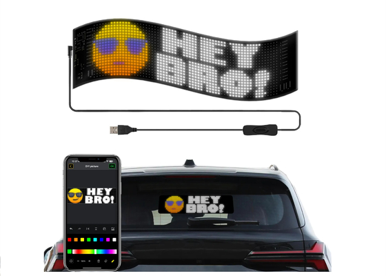 DIY LED παράθυρο οθόνης ταξί LED οθόνη για διαφήμιση αυτοκινήτων προσαρμόσιμο σχεδιασμό για JDM, διαφήμιση αυτοκινήτων