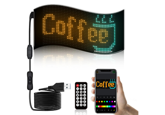 24*48 LED Ελαστική οθόνη φωτισμού APP Ελέγχου Αυτοκινήτου Διαφημιστική οθόνη Ip65 Πλήρης χρώματος υψηλής ευκρίνειας οθόνη αυτοκινήτου