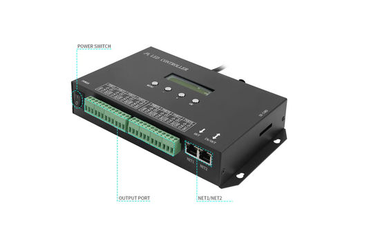 DMX512 Προγραμματιζόμενος SPI Led Controller H807SA 8192Pixels Για DMX512 WS2811 WS2812B WS2815 APA102 Led Strip