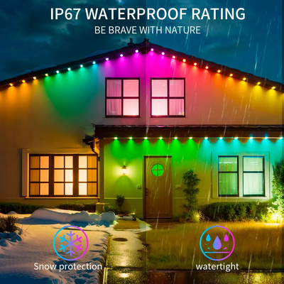 Φωτισμός Χριστουγεννιάτικου Σπιτιού Pixel Light 2024 RGB Προγραμματιζόμενο Σχήμα LED Αδιάβροχο IP65 για Διακόσμηση Γιορτών