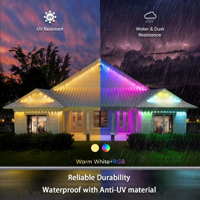 Φωτισμός Χριστουγεννιάτικου Σπιτιού Pixel Light 2024 RGB Προγραμματιζόμενο Σχήμα LED Αδιάβροχο IP65 για Διακόσμηση Γιορτών
