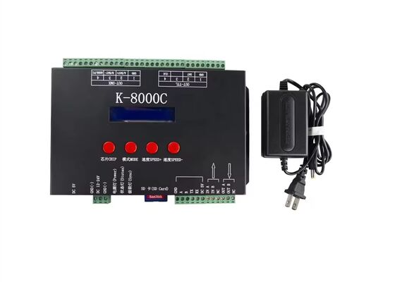 K-8000C Προγραμματιζόμενος Magic Color Controller Πλήρης χρωματικός έλεγχος μέσω DMX / SPI με ενσωματωμένη λειτουργία κωδικοποίησης για έλεγχο φωτός