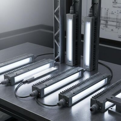 Φώτα φωτισμού LED από αλουμίνιο IP65 που έχουν σχεδιαστεί για βιομηχανικές εφαρμογές και διαθέτουν πηγή φωτισμού LED και ισχυρό περίβλημα