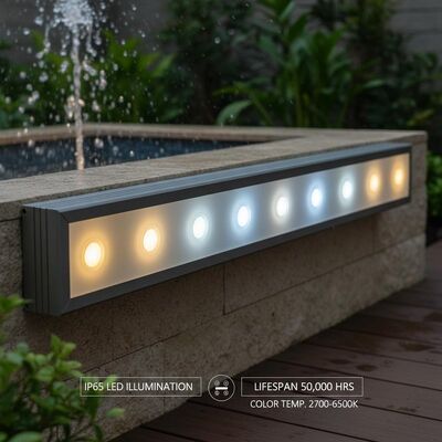 Φωτιστικά LED IP65 με διάρκεια ζωής 50 χιλιάδες ώρες και ευρύ φάσμα θερμοκρασίας χρώματος 2700 έως 6500K κατάλληλα για εξωτερική χρήση